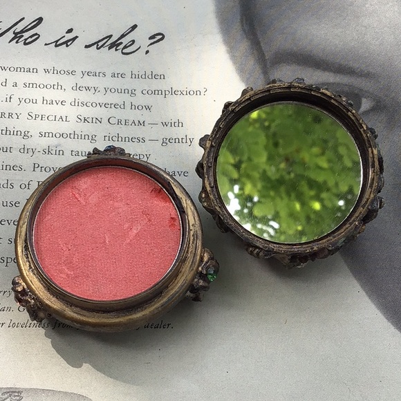 Vintage Cherub Rouge Jar Trinket Ring Box - Picture 7 of 9